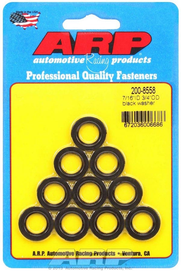 Black Washers - 7/16 ID x 3/4 OD (10)