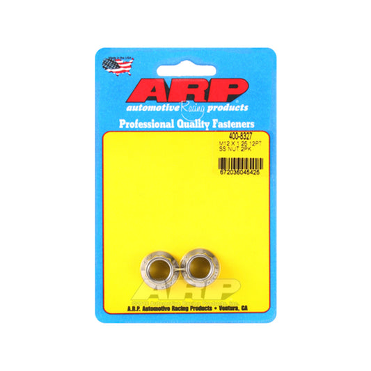 12mm X 1.25 S/S Nut Kit 12pt 2pk