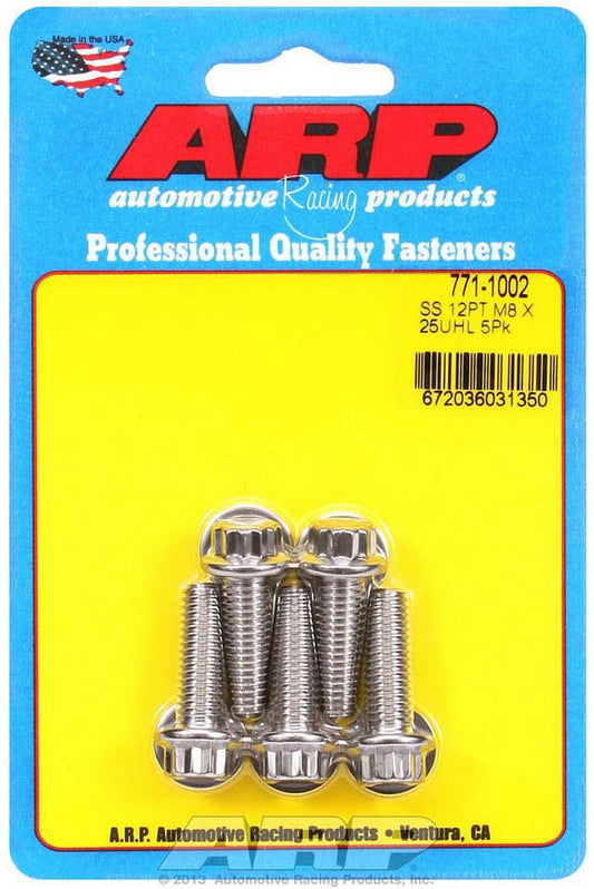 S/S Bolt Kit - 12pt. (5) 8mm x 1.25 x 25