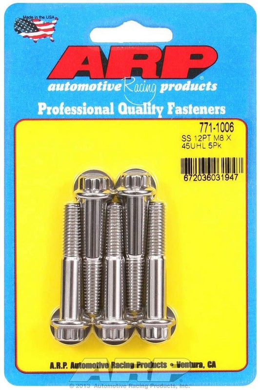 S/S Bolt Kit -12pt (5pk) 8mm x 1.25 x 45mm