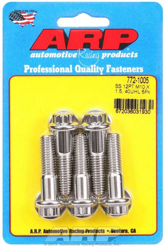 S/S Bolt Kit - 12pt. (5) 10mm x 1.5 x 40mm