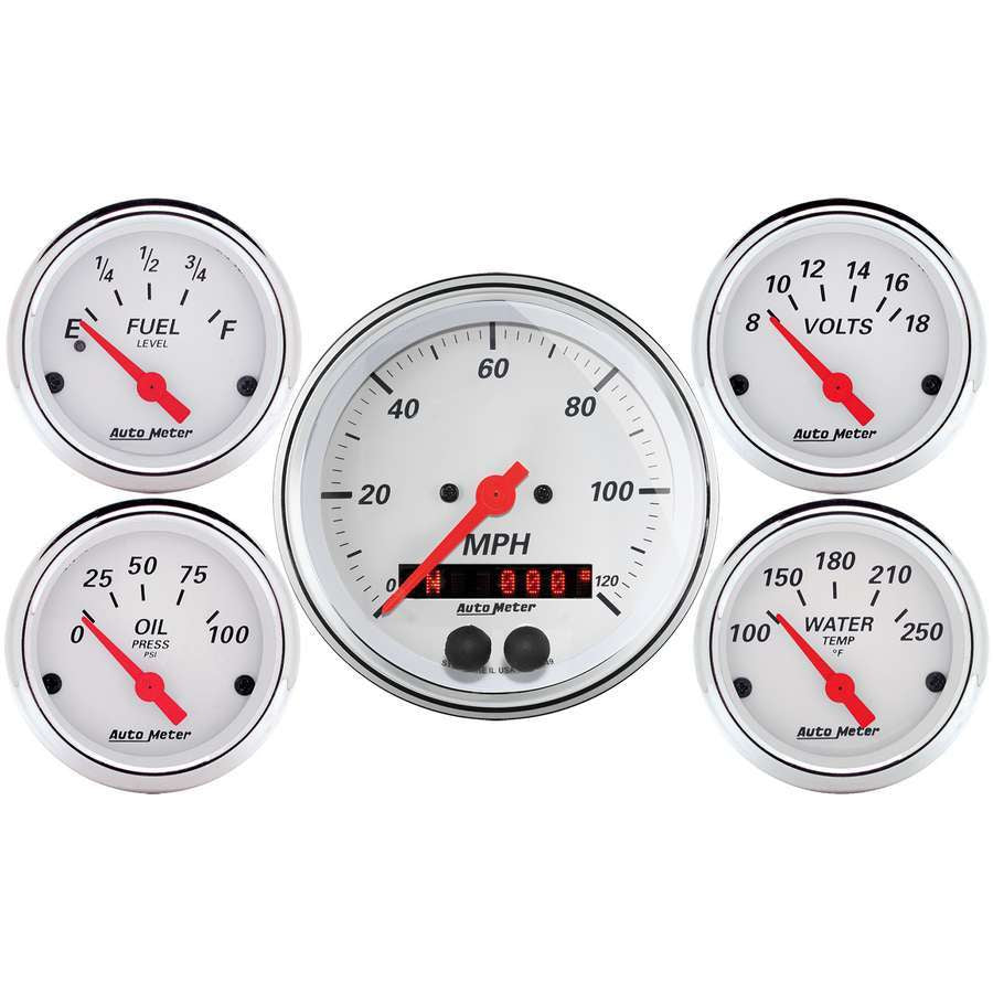 Arctic White Gauge Kit w/GPS Speedo