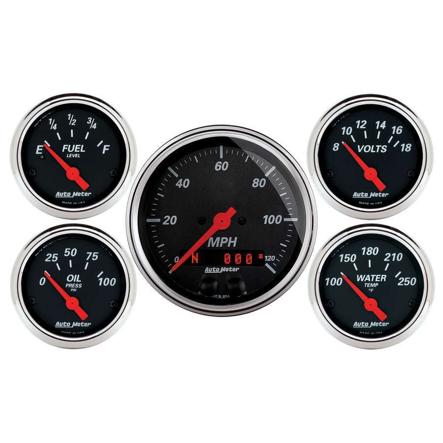 Designer Black Gauge Kit w/GPS Speedo