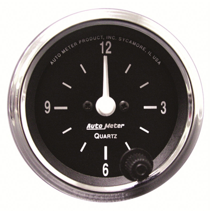 2-1/16 12-Volt Electric Clock - Black