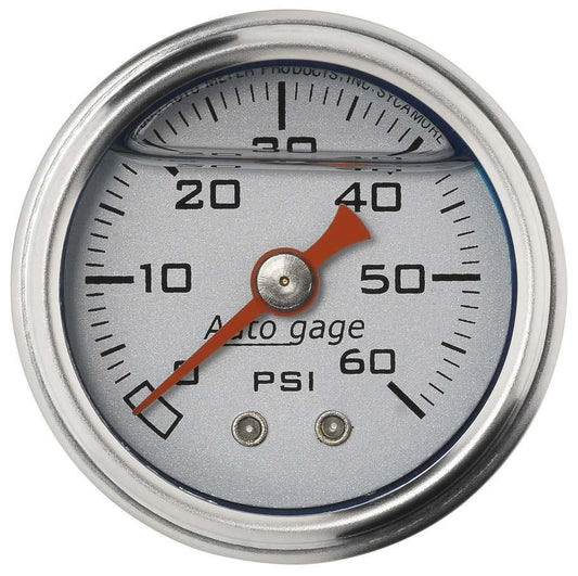 1-1/2in Pressure Gauge - 0-60psi - Silver Face