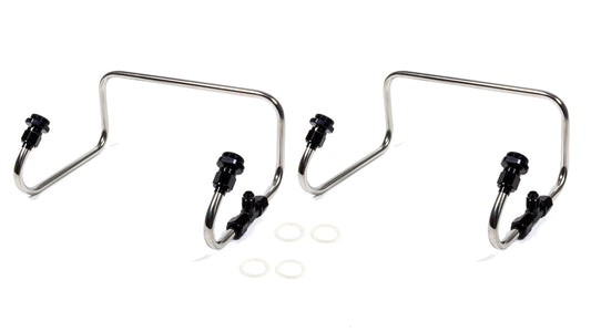 Dual Inlet Fuel Line Kit Holley 4150 Black Anod.