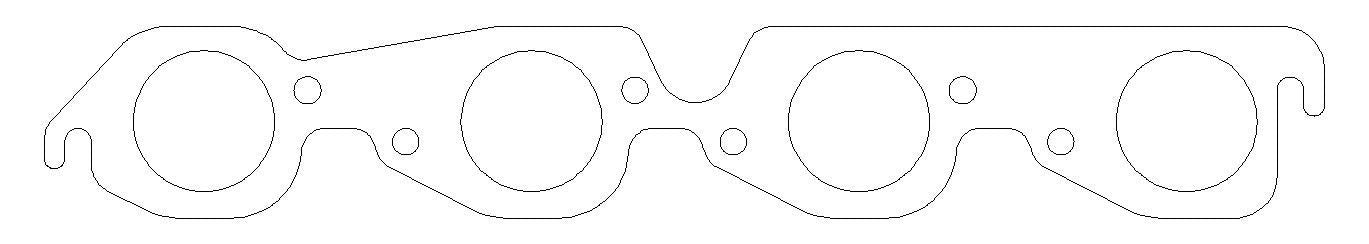 MLS Exhaust Gasket Set BBC w/2.000 Round Port