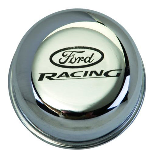 Breather Cap w/Ford Racing Logo - Chrome