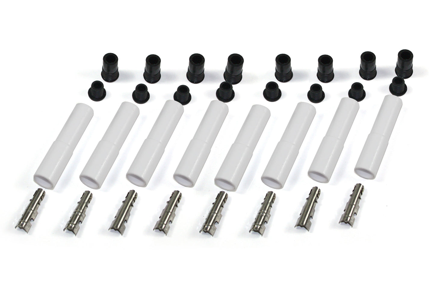 Ceramic Spark Plug Boot Kit Straight 8pk White