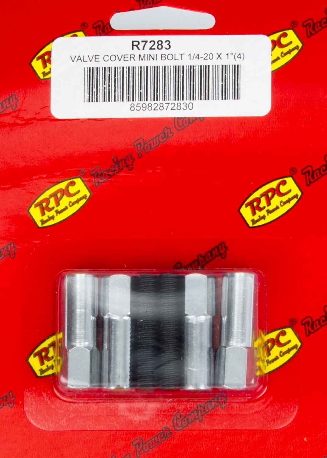 Chrome V/C Mini Bolt (4) 1 3/8in x 1/4-20 Thread