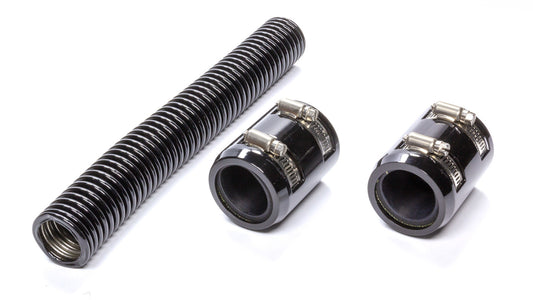 Black 12in Stainless Radiator Hose Kit