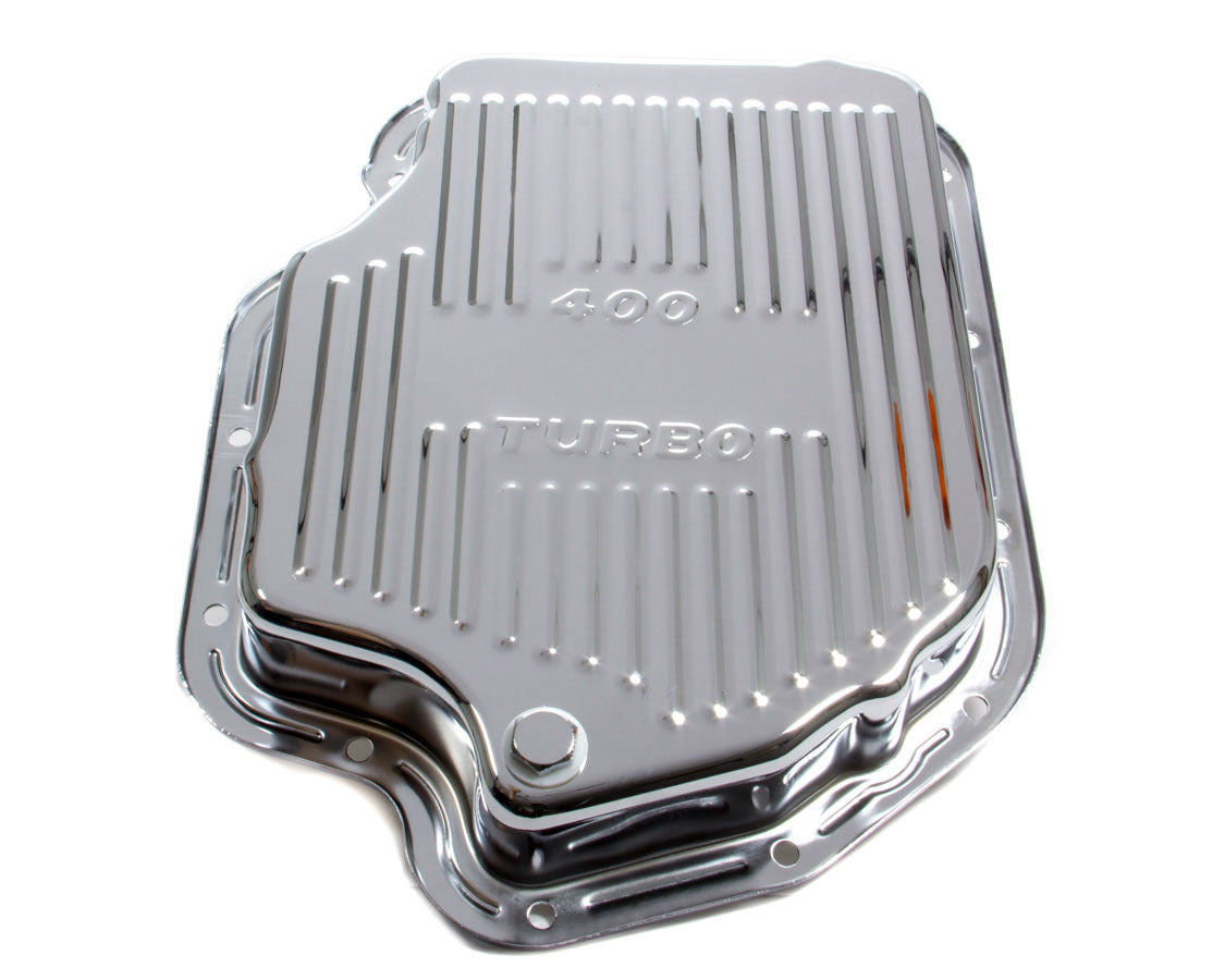 TH400 Trans Pan Chrome Steel Finned