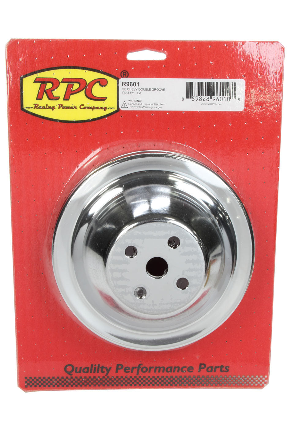 SBC SWP 2 GROOVE WATER P UMP PULLEY CHROME