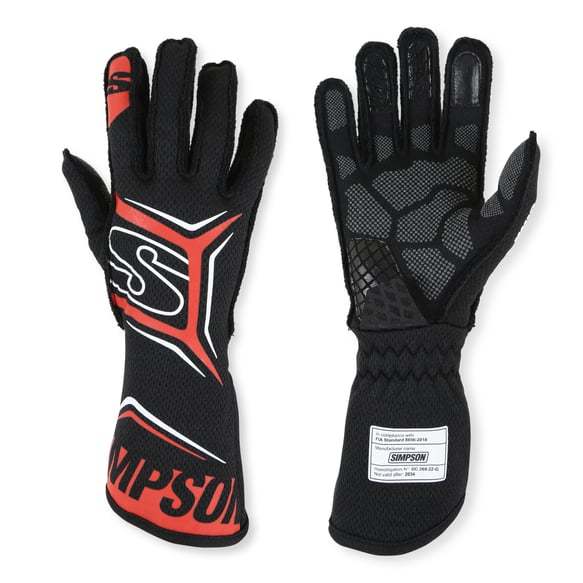 Glove Magnata Large Black / Red SFI 3.5/5