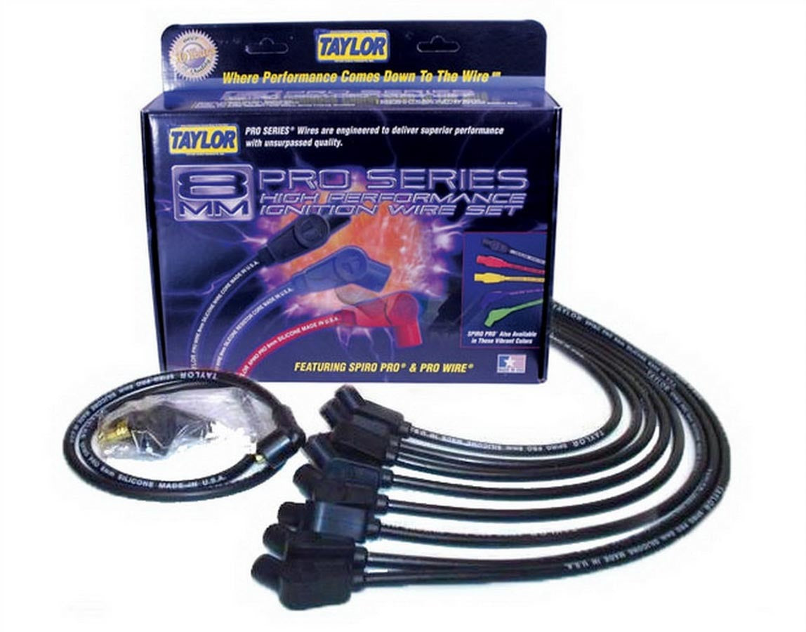 BBC 8mm Spiro-Pro Race Plug Wire Set Black